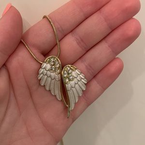 Angel Wings Rhinestoned Necklace